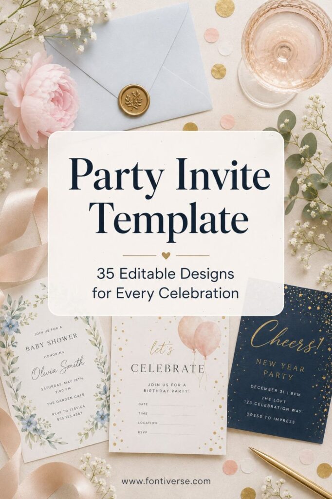 35 Party Invite Template Designs for Every Celebration 47 zs2xebvefc 1