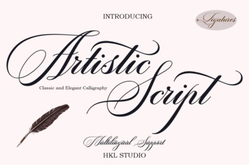 27 Calligraphy Alphabet for alphabet lettering projects 19 Artistic Script calligraphy alphabet fonts with elegant copper-style lettering and decorative flourishes