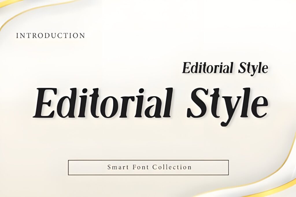 Best fonts for editorial design projects — 35 Picks 24 Editorial Style font sample showcasing fonts for editorial design projects with high-contrast serif letters