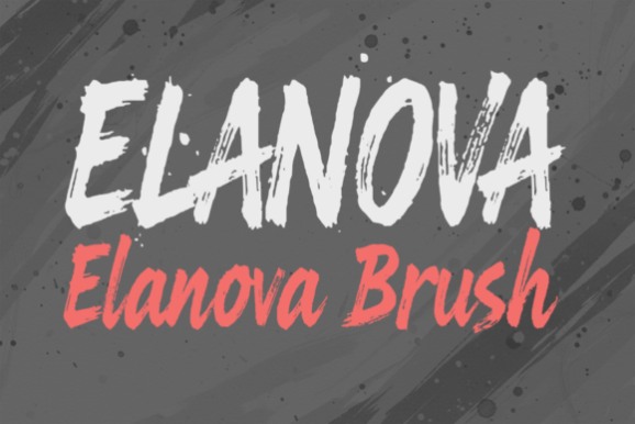 15 Lettering Fonts for creative lettering projects 14 Elanova Brush lettering font with rough edges and artistic brush strokes for creative lettering projects — Lettering Fonts