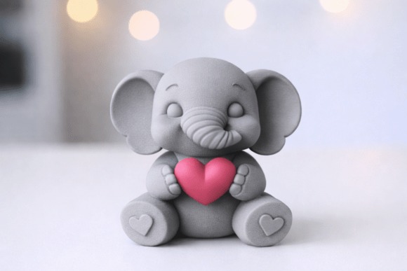 16 Best 3D Printed Gifts for Creative Handmade Surprises 20 3D printed elephant figure holding a heart, perfect for sentimental gifts. โ 3D printed gifts