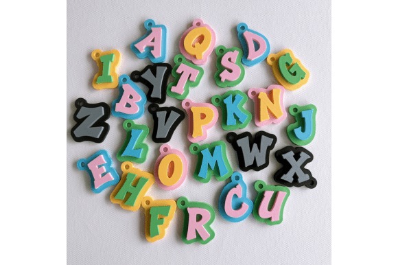 17 3D Printed Products to Sell at Craft Fairs for Profit 2 Colorful 3D printed letters for keychains and tags โ 3D printed products