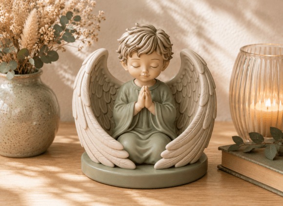 Amazing DIY 3D Printed Gifts: 11 Creative Ideas Anyone Can Make 7 DIY 3D printed gifts: Guardian Angel Boy figurine for faith-centered occasions.