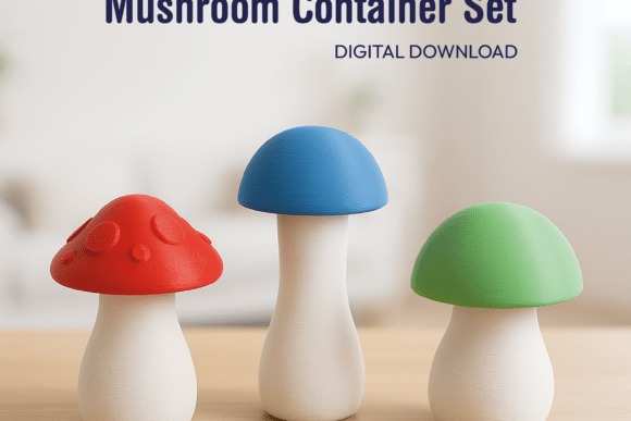 16 Best 3D Printed Gifts for Creative Handmade Surprises 18 3D printed mushroom storage boxes in red, blue, and green. โ 3D printed gifts
