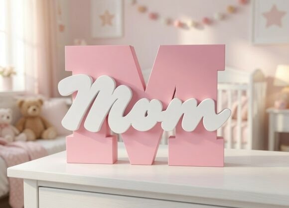 16 Best 3D Printed Gifts for Creative Handmade Surprises 3 Personalized Mom Name Sign STL for 3D printing โ 3D printed gifts