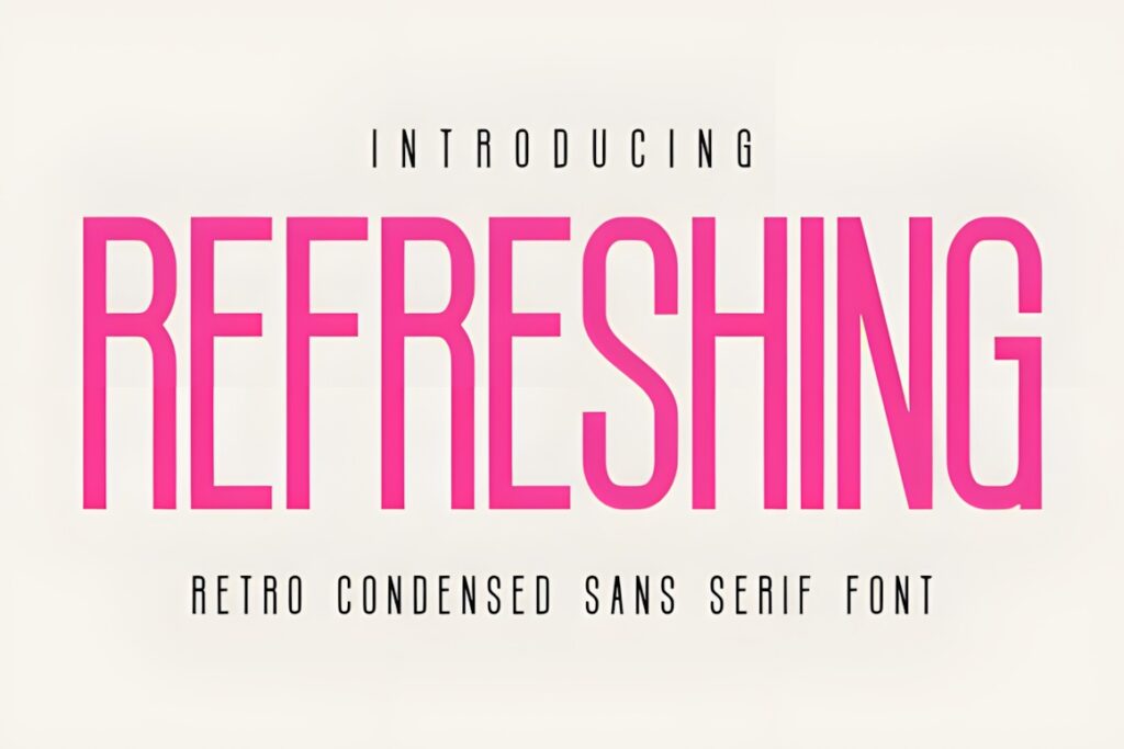 Best fonts for editorial design projects — 35 Picks 15 Refreshing font in bright pink, a retro condensed sans serif style for fonts for editorial design projects