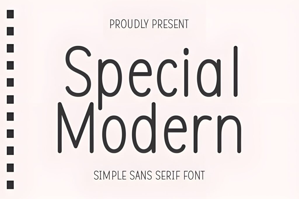 Best fonts for editorial design projects — 35 Picks 8 Special Modern simple sans serif font sample for fonts for editorial design projects