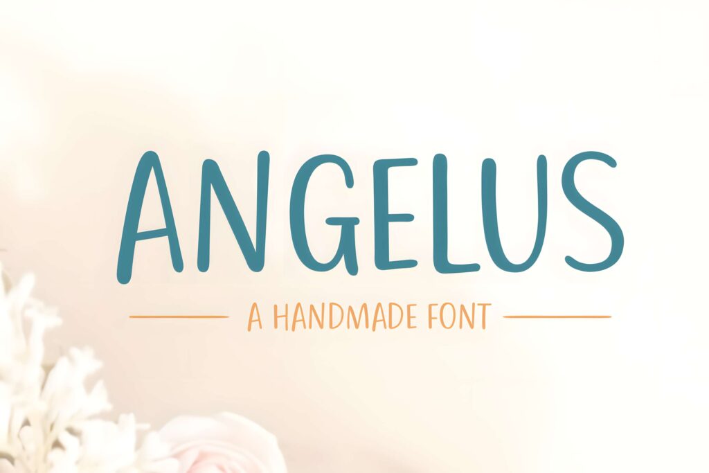 29 Canva Fonts for Painted Banners That Stand Out 41 Angelus font sample showing a soft, hand-painted style for Canva fonts for painted banners