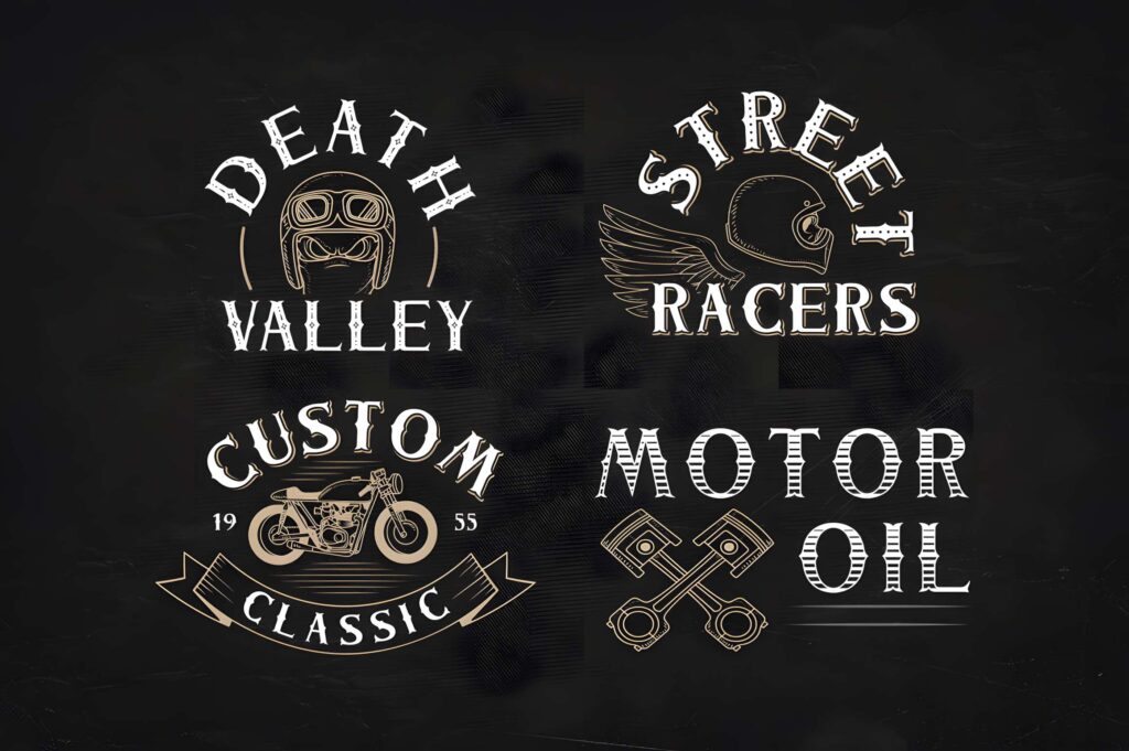 29 Canva Fonts for Painted Banners That Stand Out 7 Vintage style painted banners with custom fonts for motor oil, street racers, death — Canva fonts for painted banners