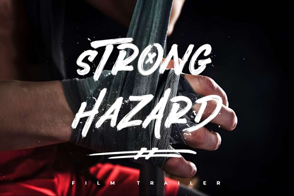 29 Canva Fonts for Painted Banners That Stand Out 31 Hand wrapping wrist with fabric bandage in strong hazard style using Canva fonts for painted banners