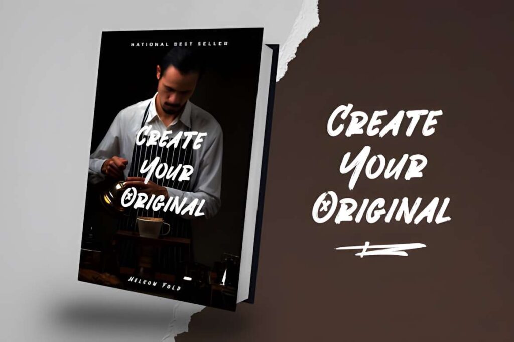 29 Canva Fonts for Painted Banners That Stand Out 30 Book cover and text displaying Canva fonts for painted banners with a hand-brush style saying Create Your Original