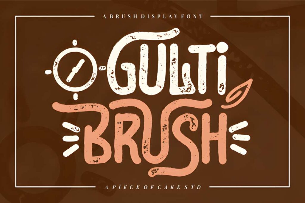 29 Canva Fonts for Painted Banners That Stand Out 75 Gulti Brush font with organic-textured painted effect for Canva fonts for painted banners