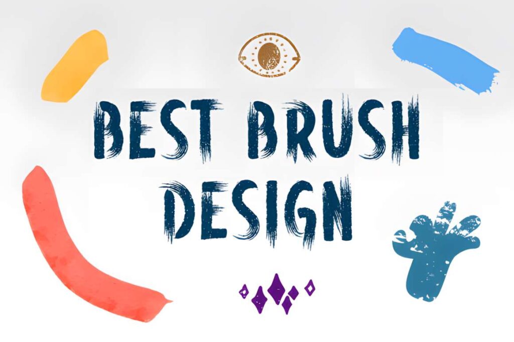 29 Canva Fonts for Painted Banners That Stand Out 53 Best Brush Design text in a chunky brush-pen style with colorful painted strokes around — Canva fonts for painted banners